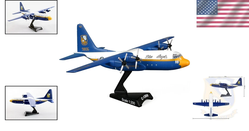 Collectible Blue Angels C-130 Aircraft Model 1/200 - Image 2 of 4