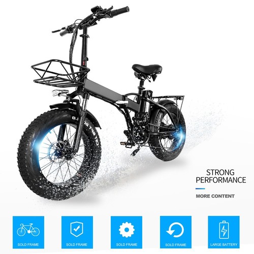 20 zoll Elektrofahrrad Fatbike Klappbar E-Bike E-Faltrad 15Ah 48V Bis 120kg - Bild 9 von 16