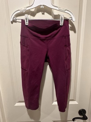 lululemon athletica Maroon Capri Leggings with Side Pockets