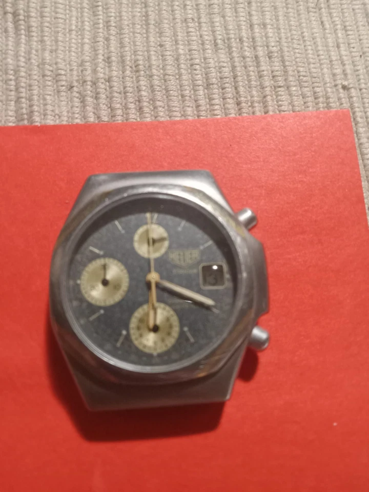 Heuer Titanium Chronograph Rare Vtg Moon Dust Lwo 283 Mecha Quartz Chrono C 1985 - Image 2 of 4