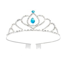 Blue Tiara Crowns for Girls and Women Rhinestone Princess Pink Crystal Crown ...