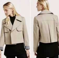 Kit & Ace Last Call Jacket  Reversible Cropped Trench Beige Gray