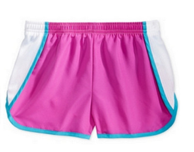 Layer 8 Girls Mesh Side Shorts in Raspberry Shock White Color Size M