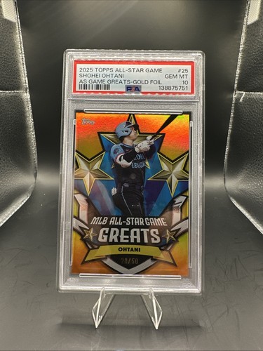 2025 Topps All-Star Game #25 MLB ALL STAR GREATS Shohei Ohtani /50 GOLD PSA 10!