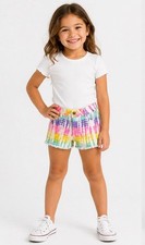 Circo Girls Rainbow Tie Dye Denim Shorts Colorful Summer Cut-Offs Medium