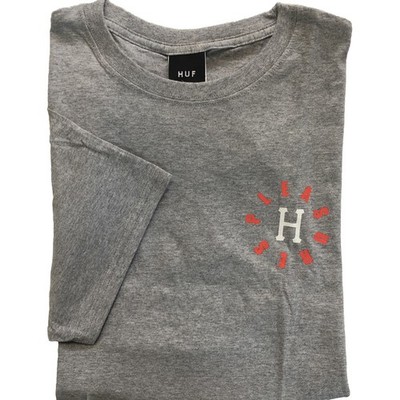 Huf x Pleasures 12 Galaxies T Shirt Men's M Gray Double Sided NEW