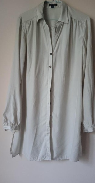 Women Brooks Brothers Shirt Silver Silk 40 / L /