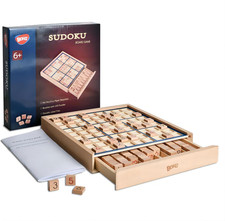 Gioco Da Tavolo Sudoku in Legno Con Cassetto - Incluso Libro Con 100 Puzzle Sudo