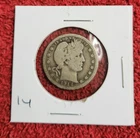 1914 p circulated Barber quarter