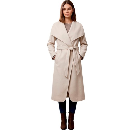 Womens Italian Long Trench Coat Open Front Duster Maxi Longline Jacket CasualFit - Picture 2 of 70