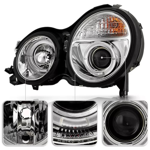Par de faros proyectores de doble halo para Mercedes Benz W210 E320 E430 2000-2002 - Imagen 6 de 9