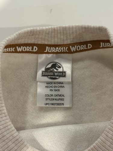 Jurassic World Crewneck Oatmeal Sweatshirt Top Shirt Toddler Boy 2T NWT NEW - Picture 6 of 9