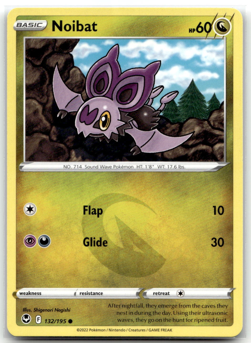 Noibat 132/195 SWSH12: Silver Tempest Common Pokemon TCG NM