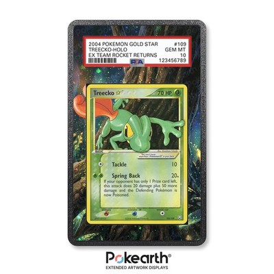 Treecko Gold Star 109/109 - Case mit erweitertem Artwork für Grade Cards Case