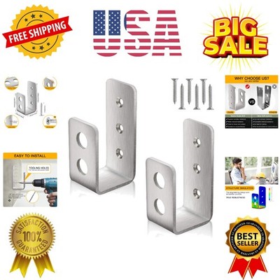 2x4 1.5x3.5 inch Door Barricade Brackets 2 pcs | Drop Open Bar Holder Marine ...