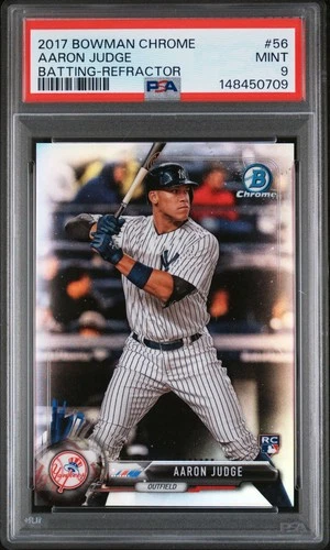 2017 Bowman Chrome #56 Aaron Judge Rookie RC Refractor /499 PSA 9 Mint