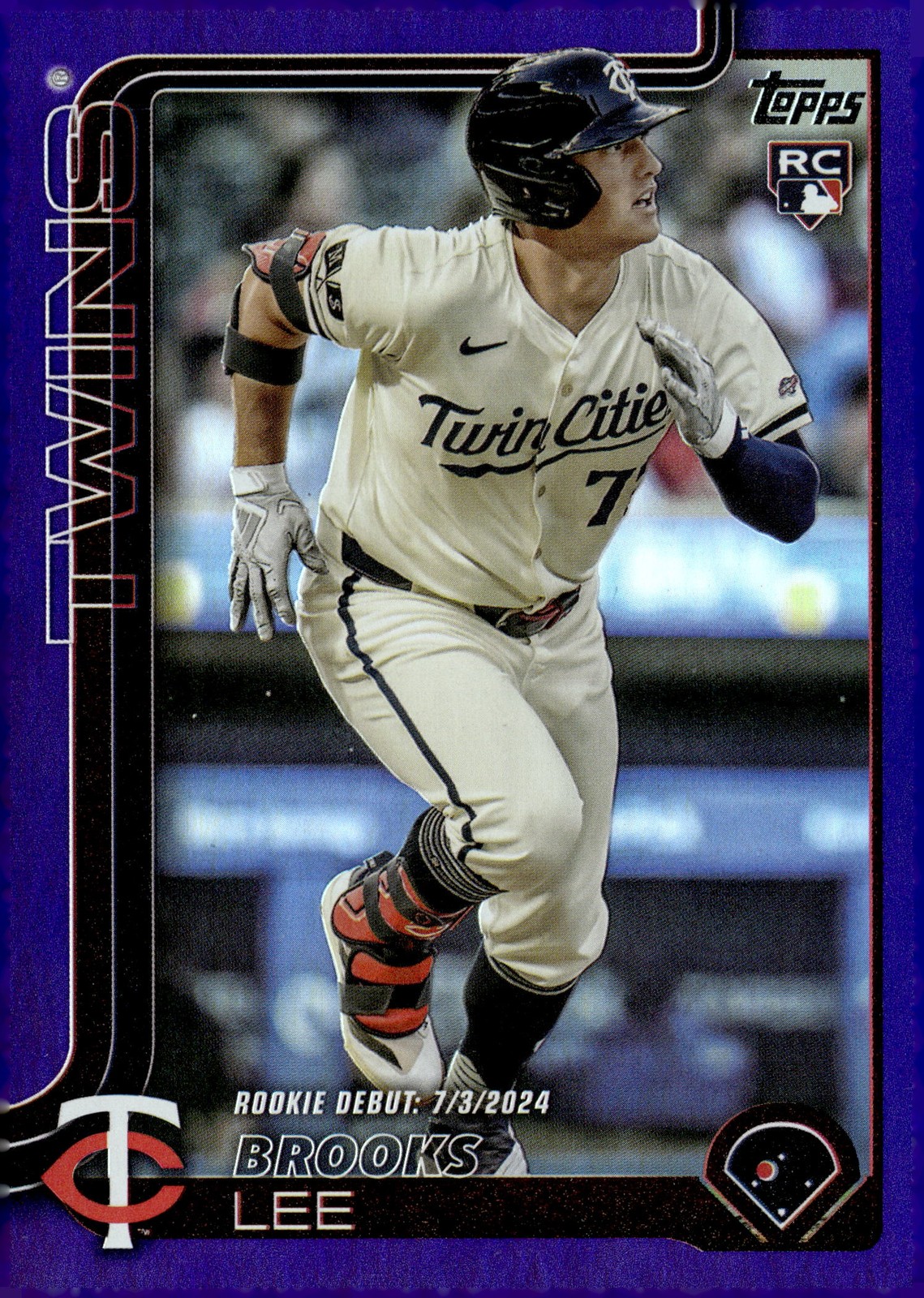 2025 Topps Update #US243 Brooks Lee Purple Rainbow Foil #/250