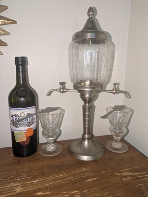 absinthe fountain set and accessories, excellent condition, crafted 1996-2001