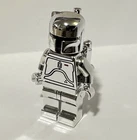 Lego Star Wars Boba Fett Chrome SILVER Custom Minifigure Printed Jango RARE!