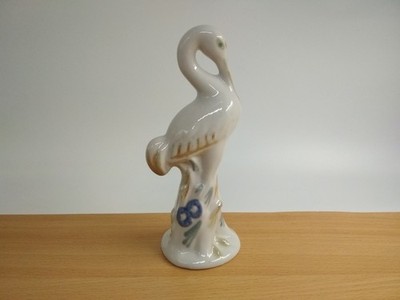Soviet porcelain figurine crane bird (stork, heron), made in USSR, *231