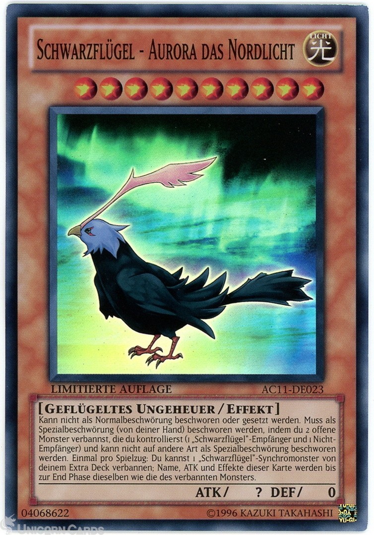 AC11-DE023 Blackwing - Aurora the Northern Lights Super Rare GERMAN YuGiOh Card