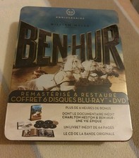 Ben Hur Rare 50th Anniv Bluray DVD CD 6 Disc Steelbook French Import Sealed OOP!