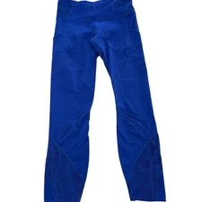 Lululemon Leggings Womens 6 Harbor Blue Goal Crusher 7/8 Tight Mesh