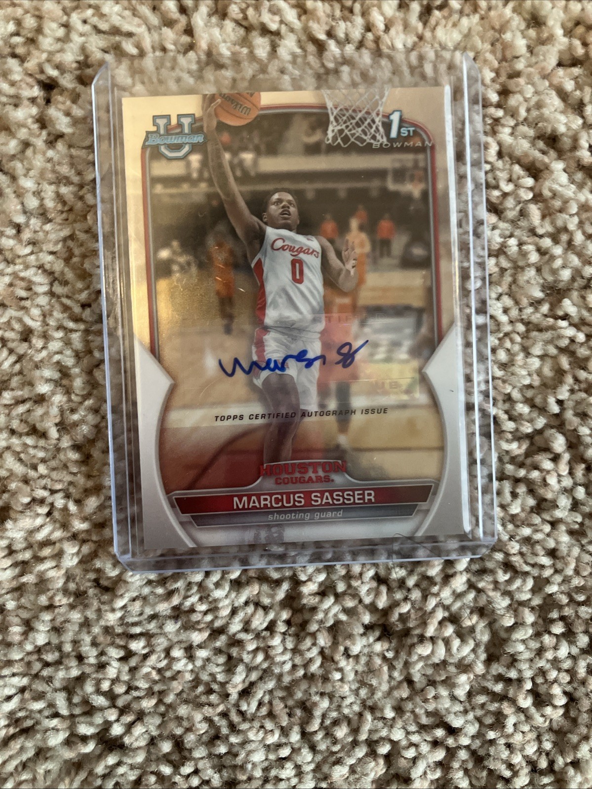 2022-23 Bowman University Chrome - Chrome Prospect Autographs Marcus Sasser #93