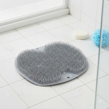 Shower Foot Scrubber Mat, Back Washer, Suction Cups, 23x30cm, Wall Mounted