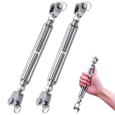 Autokcan 2PCS 1/2  X 12.5  M12 304 Stainless Steel Turnbuckle Extra Large... 