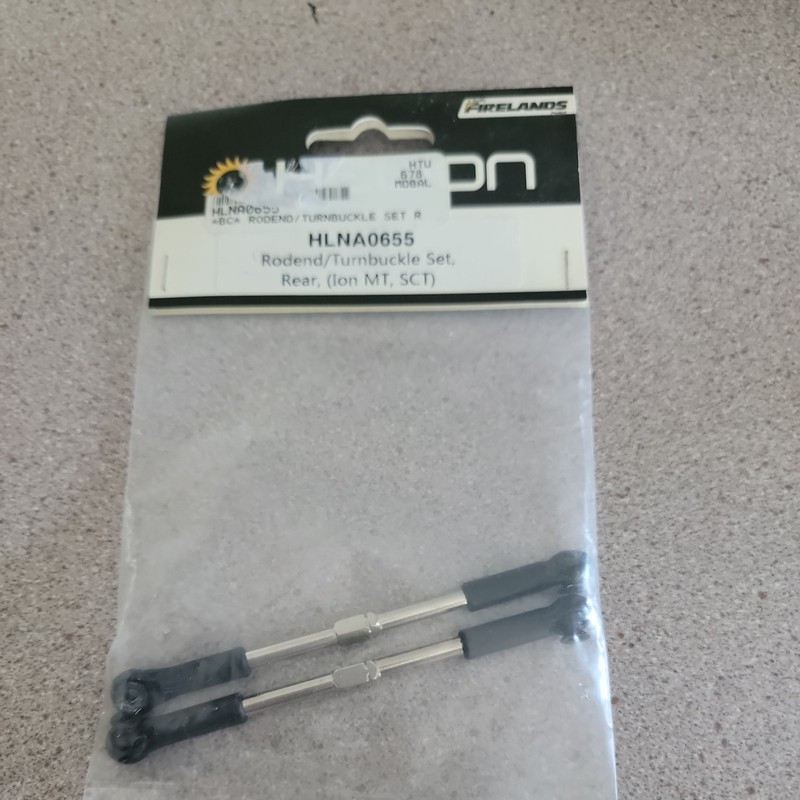 Helion HLNA0655 Rodend/Turnbuckle Set Rear (Ion,MT,SCT)