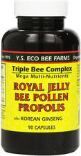 YS Organic Farms: Royal Jelly Bee Pollen Propolis W/Ginseng 90 Ct