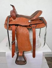 Genuine Leather Western Horse Tack saddle With Tack Set Size 15".