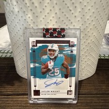 2025 Panini Impeccable Rookie Autographs Jaylen Wright Miami Dolphins RC /75