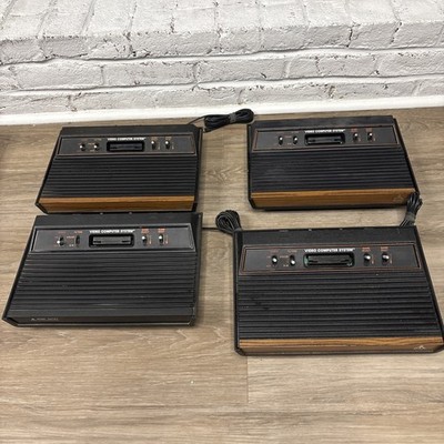 4 ATARI CX2600A Consoles Only UNTESTED And SOLD As Is For Parts Or Repair!!