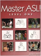 MASTER ASL - LEVEL ONE (WITH ) By Jason E. Zinza - Hardcover **Mint Condition**
