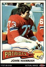 1975 Topps #318 John Hannah Patriots HOF Alabama 8 - NM/MT