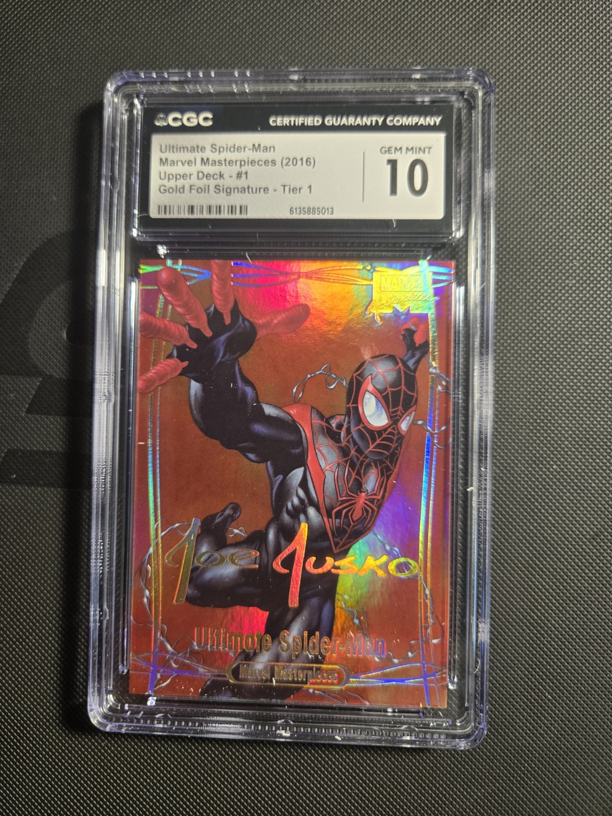 2016 Marvel Masterpieces ACHIEVEMENT Gold Signature Ultimate Spider-Man #1 CGC 