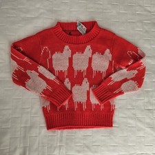 Vintage Blue Bird Made In The USA Acrylic Knit Sweater 2t Toddler Kids