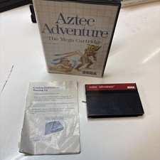 Aztec Adventure (Sega Master System, 1988) CIB Complete w Manual missing 1 page