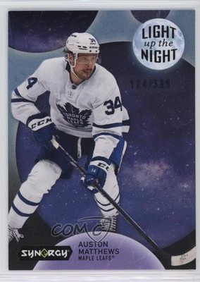 2022 Upper Deck Synergy Light Up The Night Blue /399 Auston Matthews #LN-AM 5b7