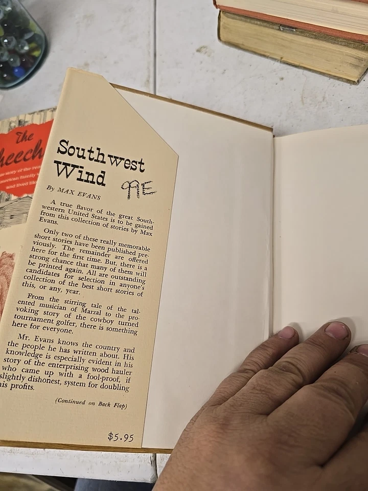 Southwest Wind Max Evans 1958 Western Stories Artist Rancher Cowboy Hardcover - Image 2 of 4