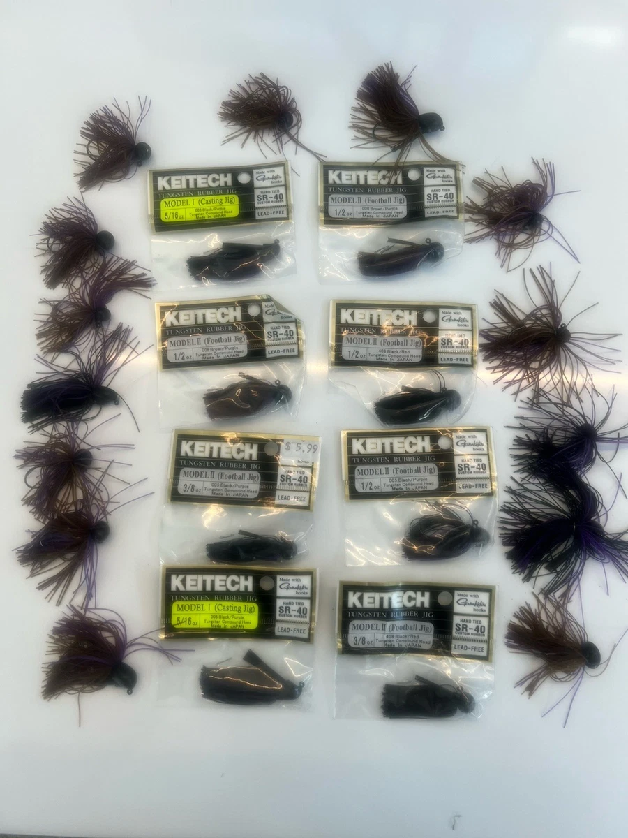 Lot F2 De Leurres De Pêche : Têtes Plombées, Corps En Plastique/caoutchouc, Diverses Tailles