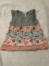 Matilda Jane 2015 Girls Multi-color Floral Polka Dot Cotton Tunic Top Size 6