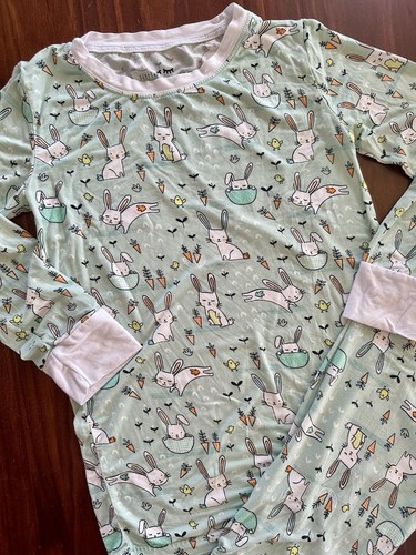 Little Sleepies Pajamas OG RARE Mint Bunnies Rabbit Easter Spring Size 9/10 - Picture 2 of 6