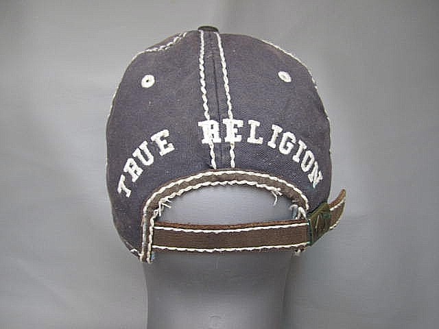 Rare Authentic True Religion Hat – Vintage Y2K Distressed Denim Buddha image 3