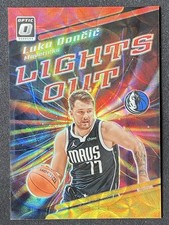 Luka Doncic 2023-24 Donruss Optic Lights Out International Red Gold Scope /99 #3