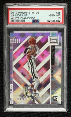 2019 Status Tmall White Diamonds /125 Ja Morant #28 PSA 10 GEM MT Rookie RC 09ou