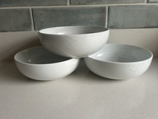 3 x Jamie Oliver bowls White On White Range by royal Worcester little tinker 