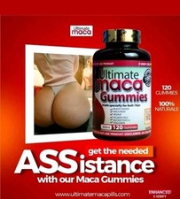 Ultimate Maca Gummies. 120/bottle. 400ml specialty for butt/hips. Authentic